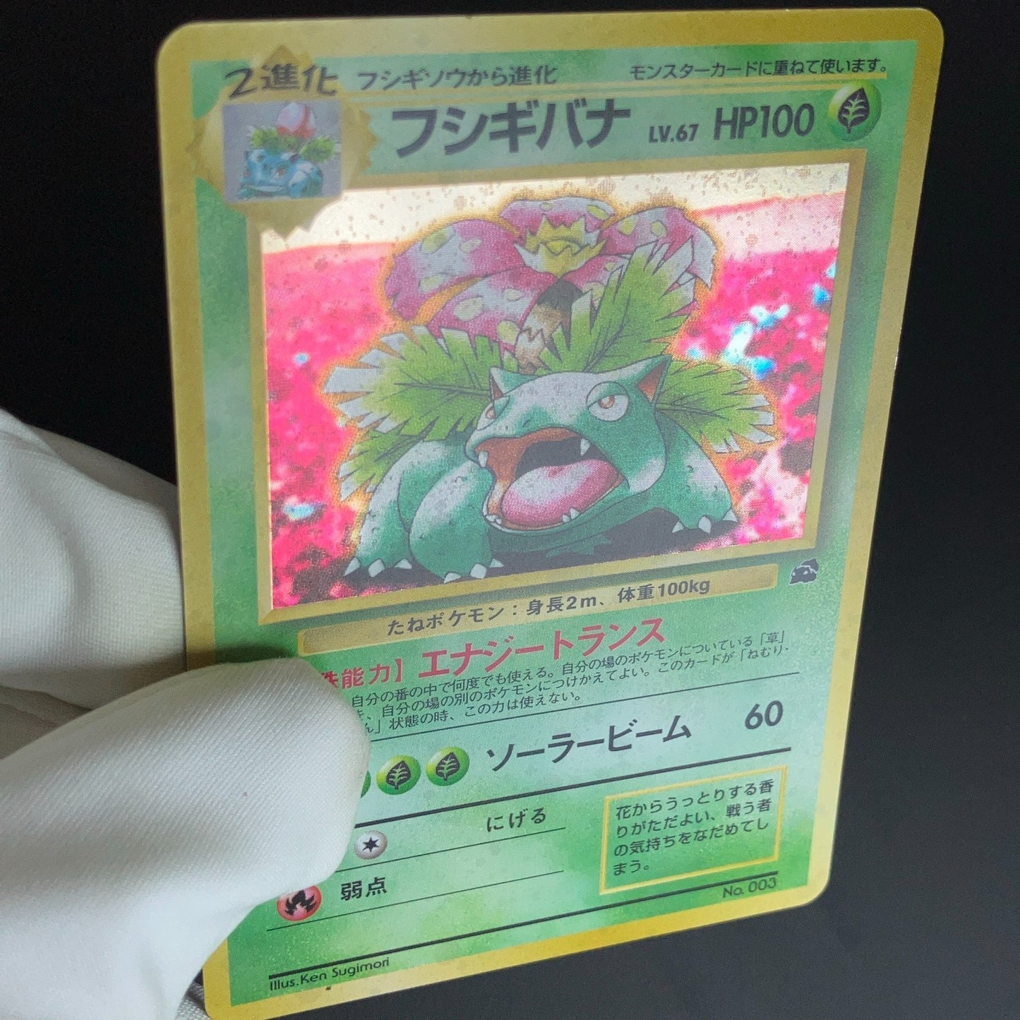 Venusaur No.003 Intro Pack Bulbasaur Deck Holo Bleed LP Japanese Pokemon Card