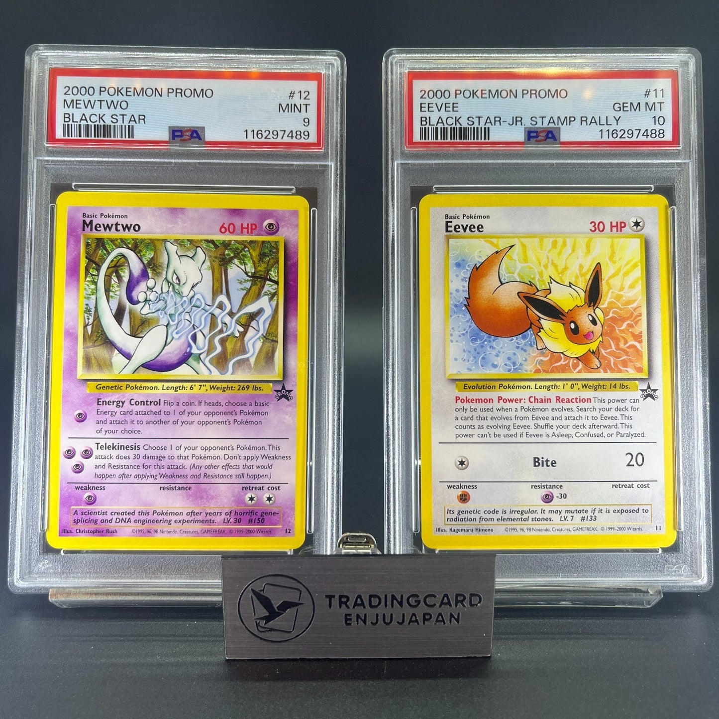 SEQUENTUAL PSA 9,10 Eevee Mewtwo JR Stamp Rally Promo Japanese Pokemon Card