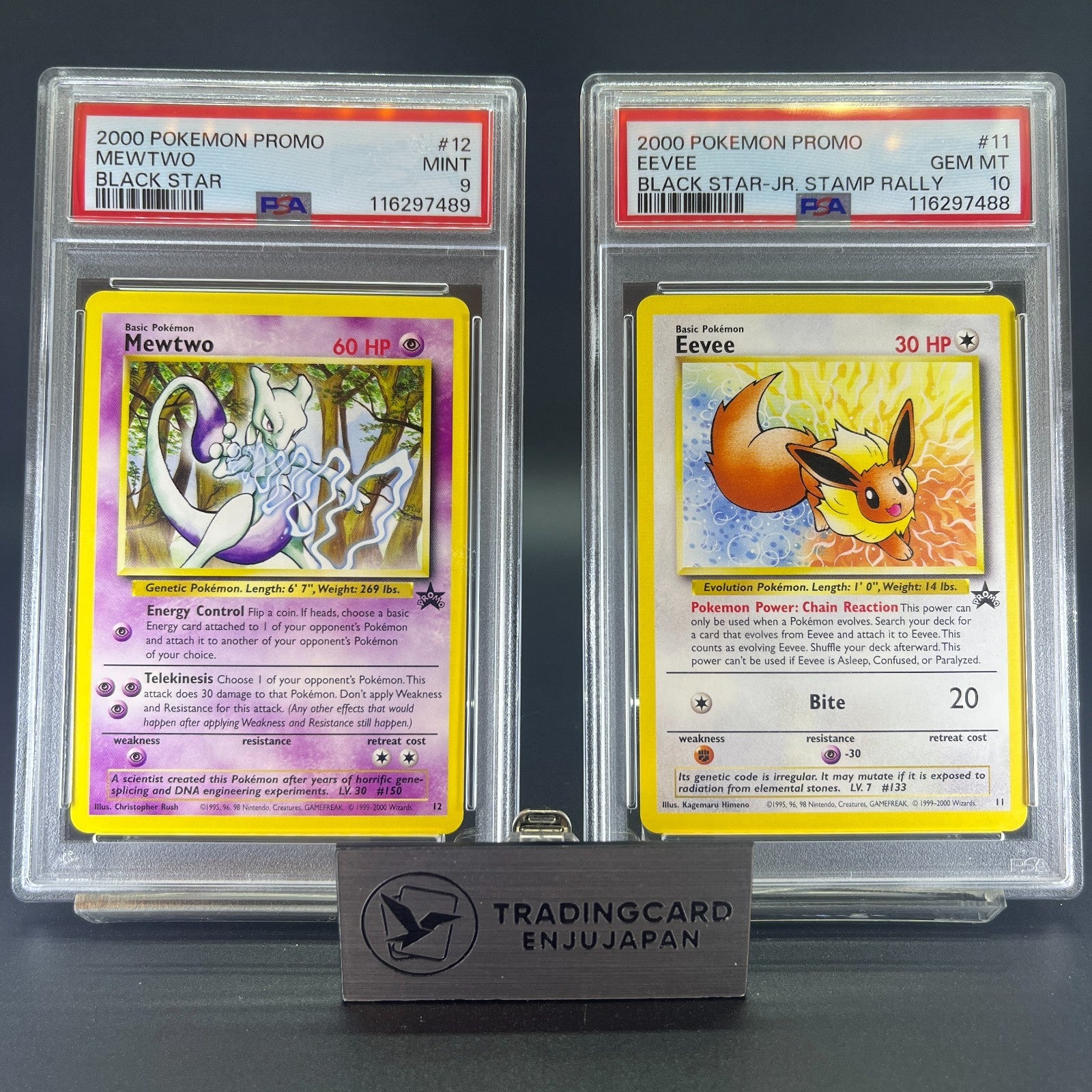 SEQUENTUAL PSA 9,10 Eevee Mewtwo JR Stamp Rally Promo Japanese Pokemon Card
