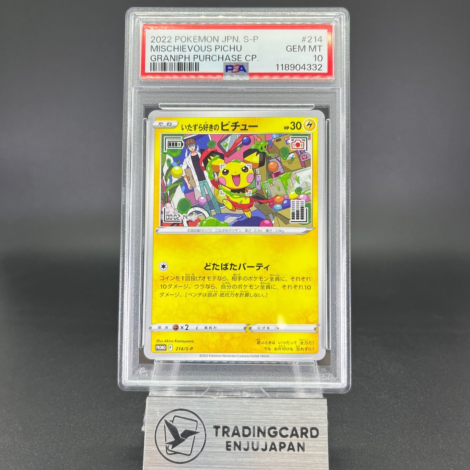 PSA 10 Mischievous Pichu 214/S-P Graniph Promo Japanese Pokemon Card #1